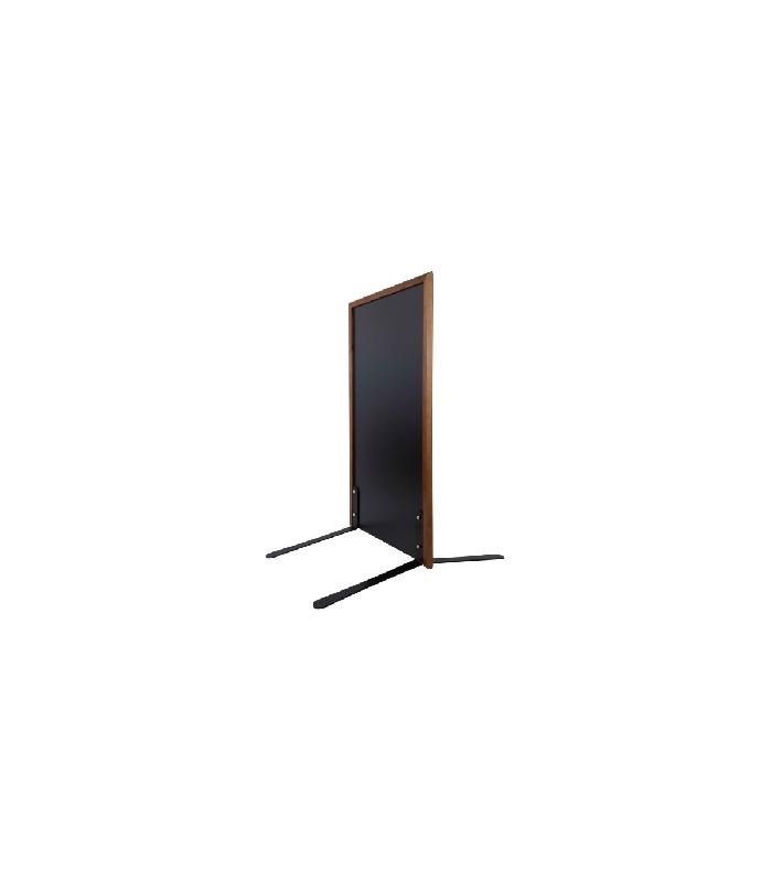 Panneau trottoir cadre bois sur piétement noir effet ressorts - 105 x 56 cm - Référence : PFN132CH_0