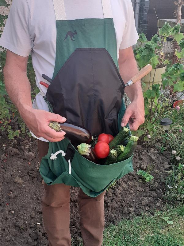 Tablier de récolte - Vert, Roo - tablier complet avec bavette_0