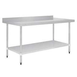 Table en acier inoxydable avec rebord Vogue 1800 x 700mm - UNGJ509_0