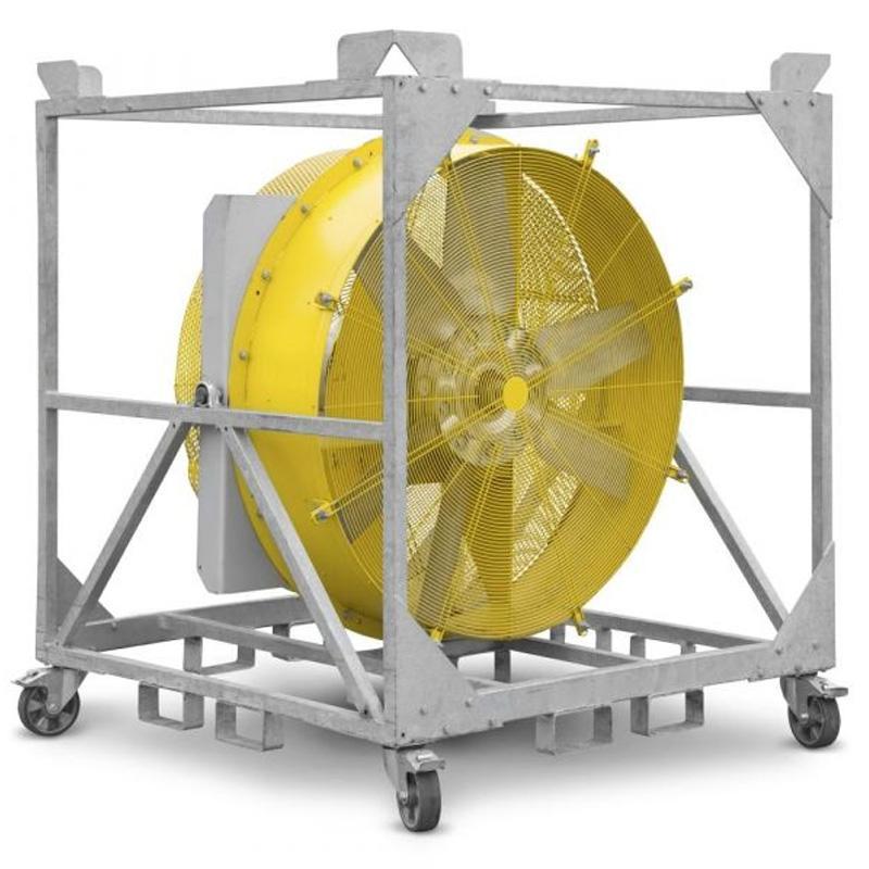 Brasseur d'air mobile sur châssis à roulettes électrique triphasé TTW 100000 - TROTEC - 1510001060_0