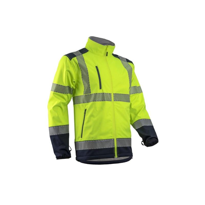 Veste sofsthell - kazan - 100% pes - jaune hv/marine - COVERGUARD | 5kas160_0