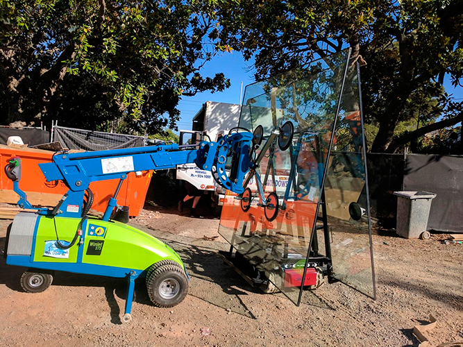 Chariot de transport verre et matériaux de construction jusqu'à 1200 kg sur terrain accidenté - TC1 Hoeflon_0