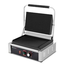 Gril À Panini Professionnel 1800W - Plaque Rainurée Haute Performance - Idéal pour Snack et Restauration Rapide - Equipementpro - PG-812A_0