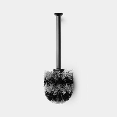 Brosse de toilettes de rechange Brabantia Acier Inoxydable - Forme arrondie - Pour Classic - Black_0