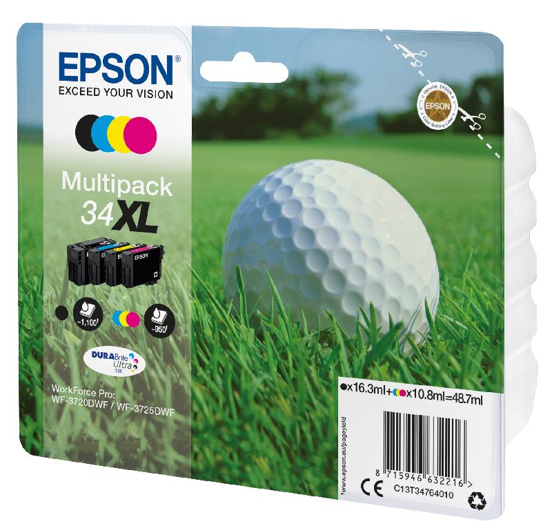 Epson Golf ball Multipack 4-colours 34XL DURABrite Ultra Ink_0