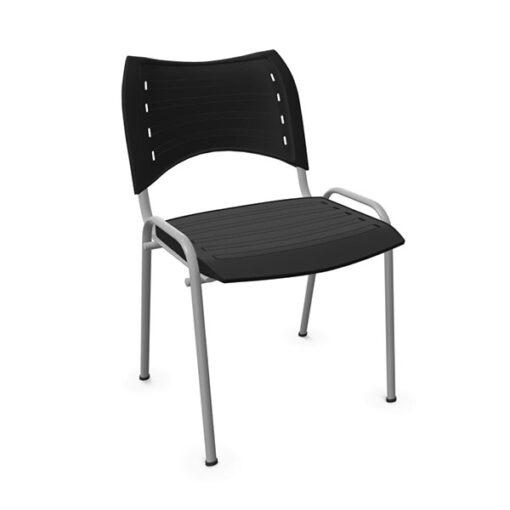 Chaise visiteur Elisa neuf - 4 pieds empilable, garantie 3 ans - Disponible en 4 couleurs : noir, gris, rouge, bleu_0