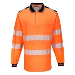 Portwest - Polo manches longues PW3 HV Orange / Noir Taille 5XL - XXXXXL 5036108304226_0