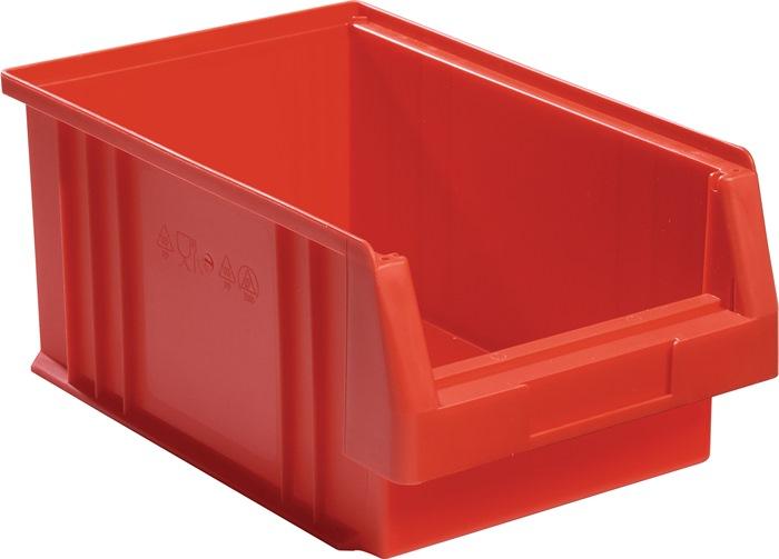 Boîte de rangement à  ouverture frontale PLK L330xl213xH150mm PP rouge LA-KA-PE_0