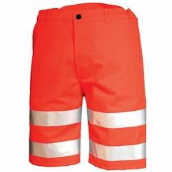 Cepovett - Bermuda de travail haute visibilité FLUO SAFE Rouge Taille M - M 3184378727732_0