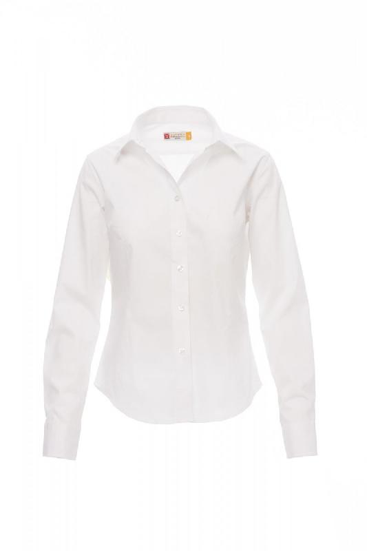 Chemise femme - fil de coton peigné très fin, coupe cintrée, col italien - MANAGER LADY 001021-0334 - Payper_0