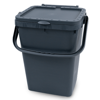 Poubelle composteur de cuisine 40L gris_0