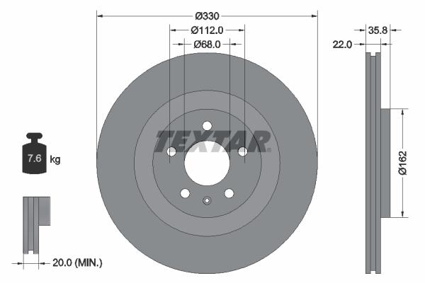 DISQUE DE FREIN TEXTAR 92238303_0