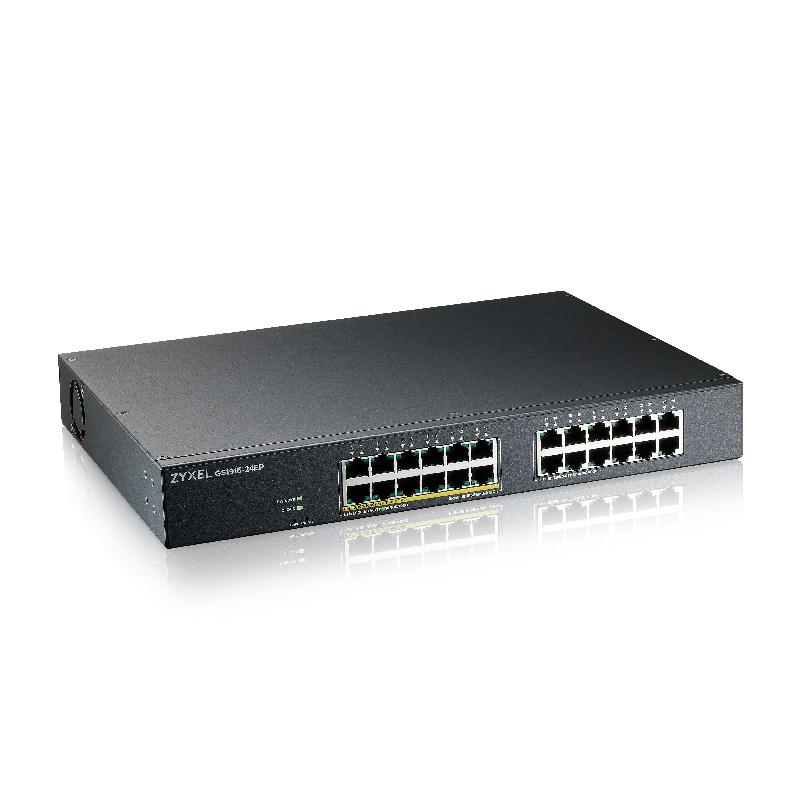 Zyxel GS1915-24EP Géré L2 Gigabit Ethernet (10/100/1000) Connexion Ethernet, supportant l'alimentation via ce port (PoE) 1U Noir_0
