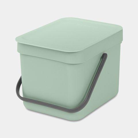 Poubelle à compost Brabantia Sort & Go - 6 litres - Jade Green - Peu encombrante - Volume XS_0