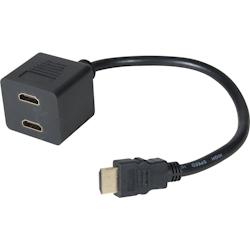 GENERIQUE CABLE 1 HDMI mâle vers 2 HDMI femelle avec sorties audio - ECF-137053_0