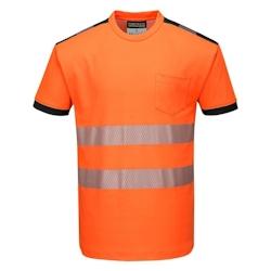 Portwest - Tee-shirt manches courtes PW3 HV Orange / Noir Taille 4XL - XXXXL 5036108297092_0