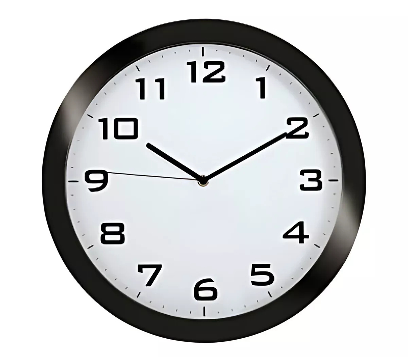 Horloge silencieuse 38 cm - quartz - coloris noir_0