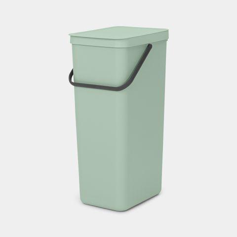 Poubelle Brabantia Sort & Go - 40 litres - Jade Green - Volume 40L - Fabriquée en Belgique_0