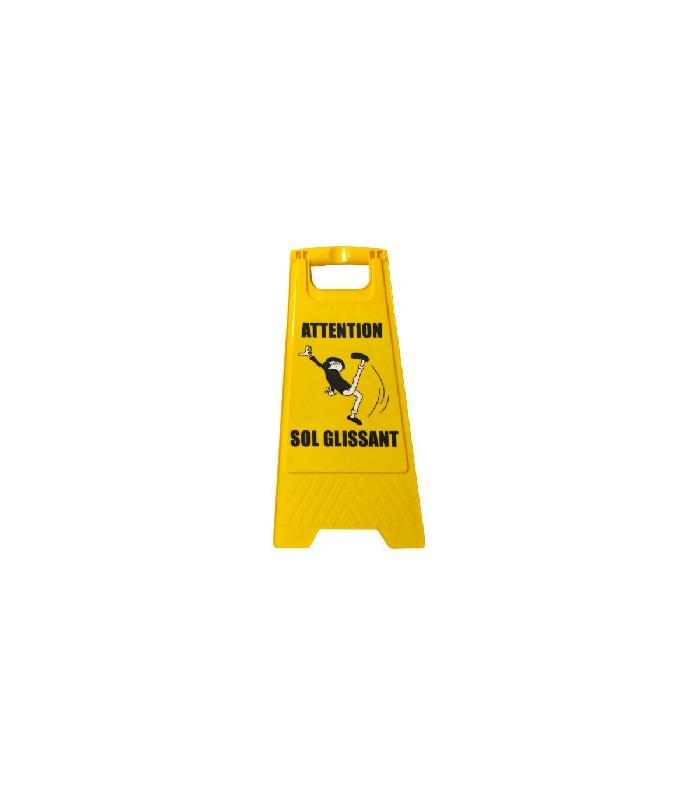 Chevalet de signalisation - Attention sol glissant - bcs-yellow-g_0