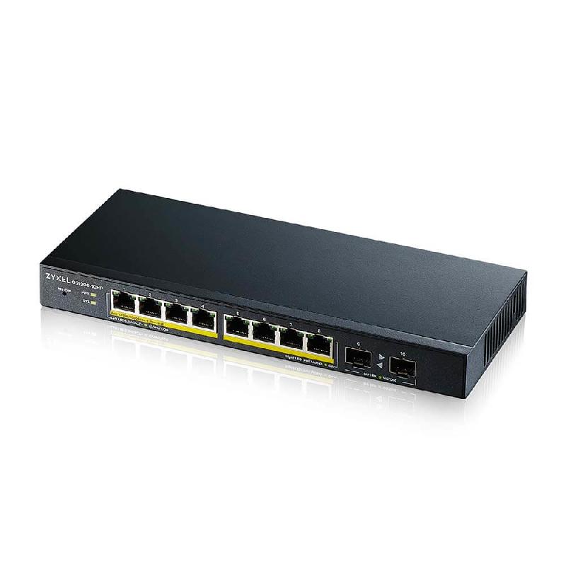 Zyxel GS1900-10HP Géré L2 Gigabit Ethernet (10/100/1000) Connexion Ethernet, supportant l'alimentation via ce port (PoE) Noir_0