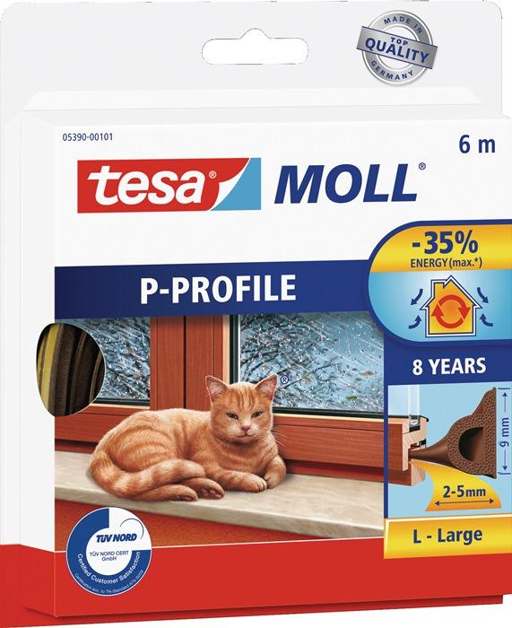 Calfeutrage portes/fenêtres tesamoll® 5390 l.9 mmxH5,5 mmxL6m marron TESA_0