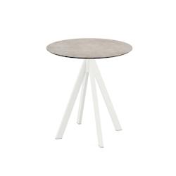 Essentials Table de bistrot - Plateau rond - Diamètre 70 cm - Blanc/Moonstone - Infinity - Veba - 120021370_0