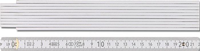 Mètre pliant 9072 longueur 2 m largeur 16 mm mm/cm EG III hêtre blanc BMI_0