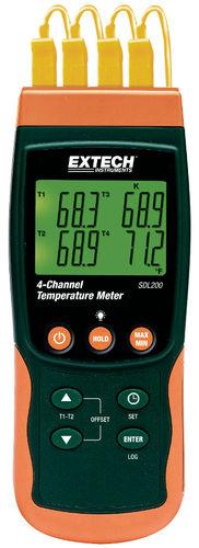 Thermomètre 4voies thermocouples, 2 voies pt100, enregistrement sur carte sd - EXTSDL200_0