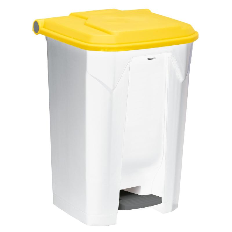 ROSSIGNOL Poubelle à pédale haccp 80l Utilo - blanc / jaune_0