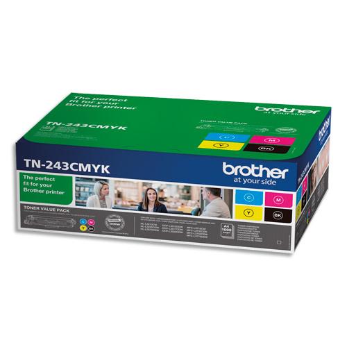 Brother pack laser 4 couleurs tn243cmybk_0