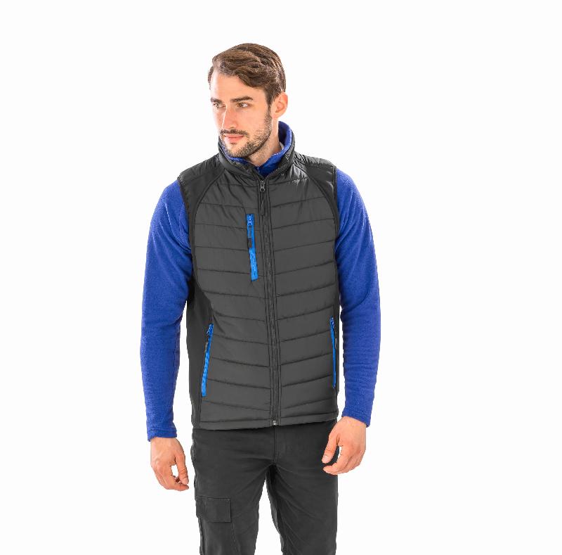 Gilet softshell rembourré black compass recyclé -  Réf: R238X_0