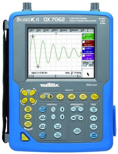 Scopix iii: oscilloscope portatif 2 voies isolées, 60 mhz, 600v catiii, écran couleur - MTXOX7062CSD_0