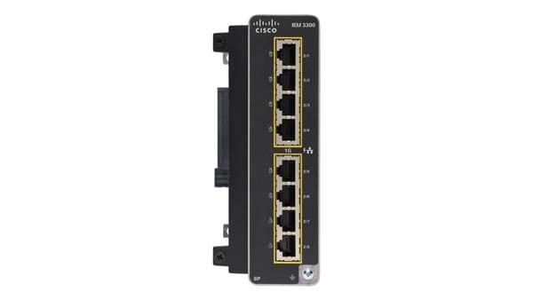 Cisco IEM-3300-8P= commutateur réseau Géré L2 Gigabit Ethernet (10/100/1000) Connexion Ethernet, supportant l'alimentation via ce port (PoE) Noir_0