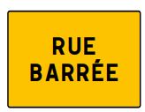 Panneau de signalisation type KC1 19P : rue barrée_0
