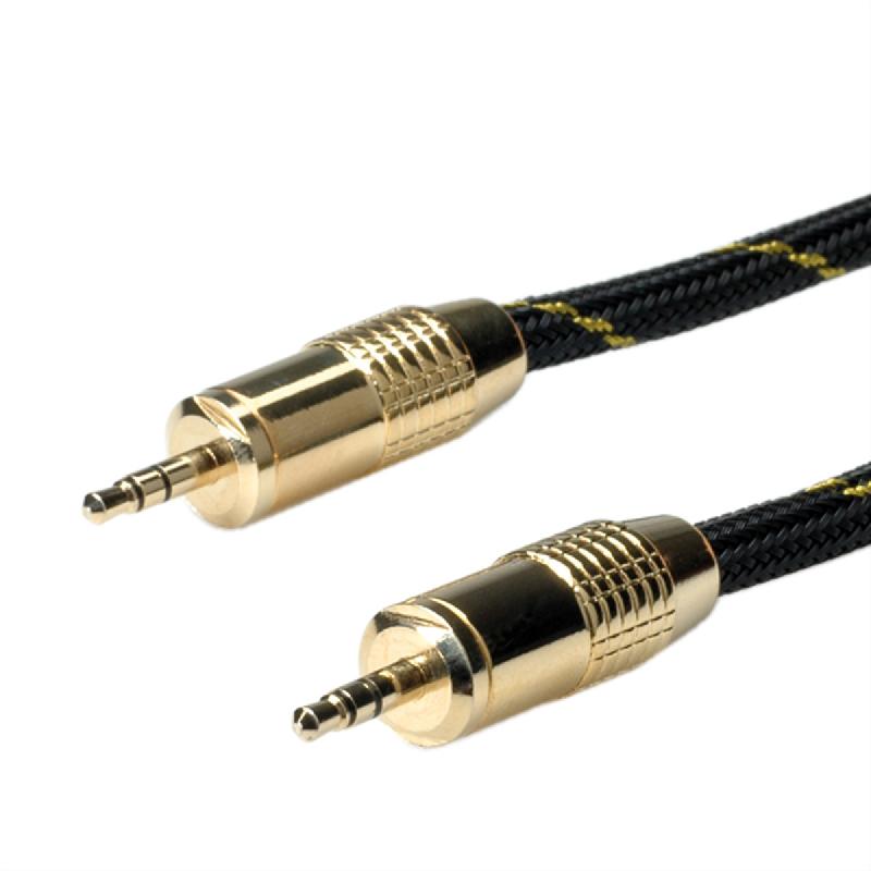 ROLINE GOLD Câble de raccordement 3,5mm audio M / M, 2,5 m_0
