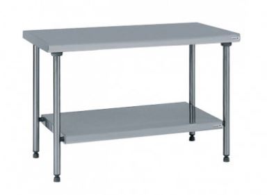 Table inox centrale avec étagère basse TOURNUS EQUIPEMENT - Référence : 424 971_0