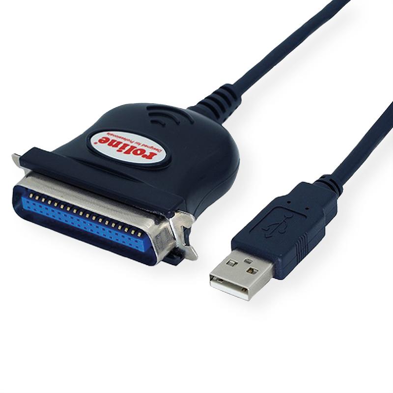 ROLINE Câble convertisseur USB vers IEEE 1284, noir, 1,8 m_0