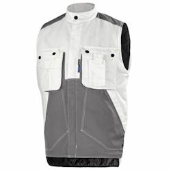 Cepovett - Gilet de travail pour peintre avec intérieur matelassé CRAFT PAINT Blanc / Gris Taille 3XL - XXXL blanc 3184378531056_0