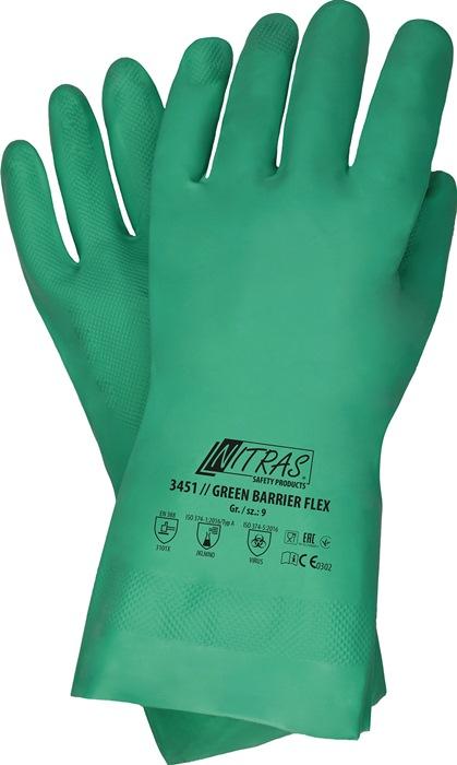 Gant protection ctre produits chimiques Green Barrier Flex taille 10 vert EN 388 catégorie EPI III NITRAS_0