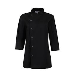 Whites Chefs Clothing Veste de cuisinier femme ajustée Whites noire taille S - S noir BA110-S_0