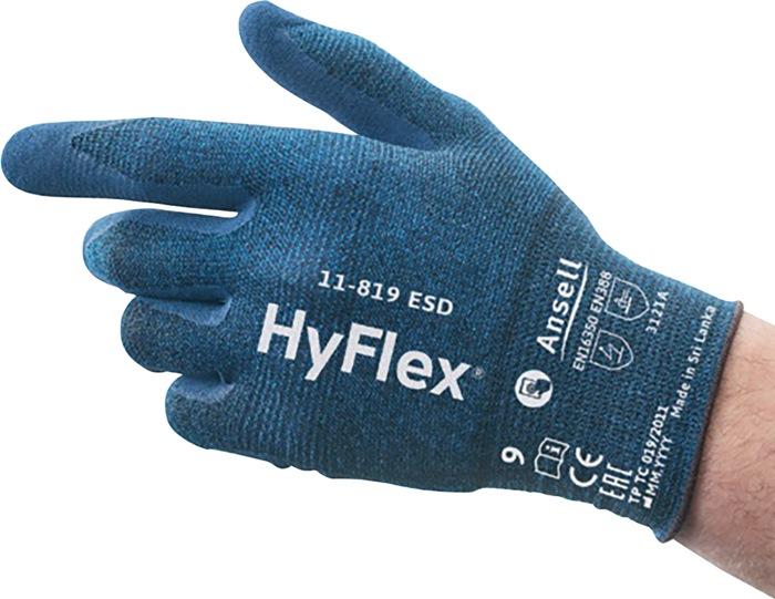 Gant HyFlex 11-819 ESD taille 7 bleu EN 388, EN 16350 catégorie EPI II EN 388, EN 16350 ANSELL_0