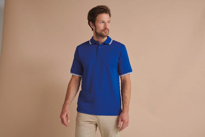 Polo Cool Plus avec liseré - Réf: H482 - Henbury - 100% polyester micro piqué - évaporation rapide de l'humidité_0