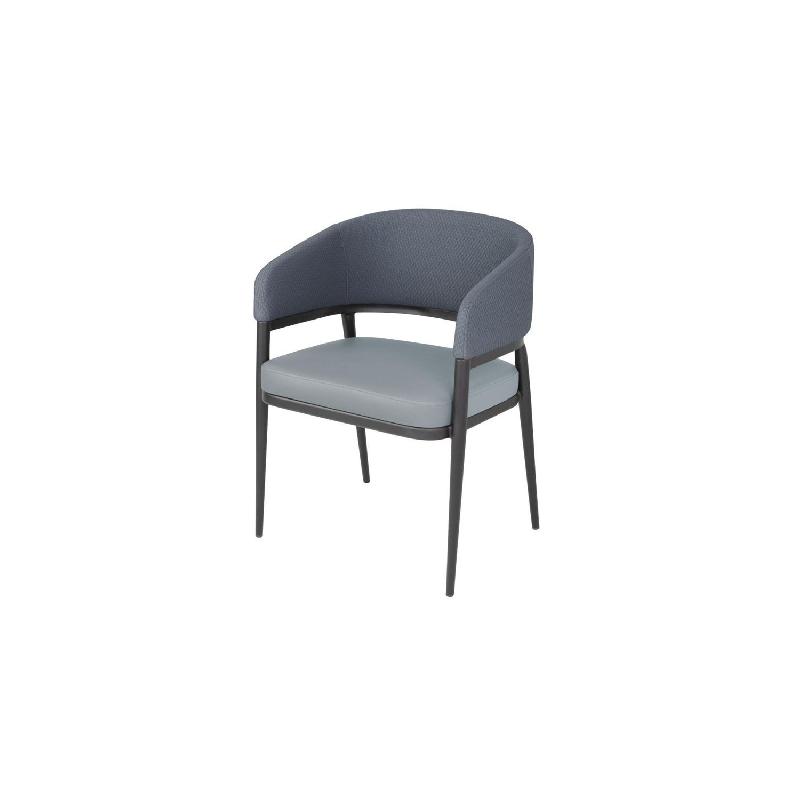 Lot de 2 fauteuils d'intérieur (H)773 x (L)570 x (P)550 mm, bleu grisé, MÉRIDIAN_0