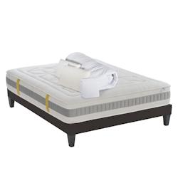 Ensemble   Matelas Mémoire de forme + Sommier + Accessoires 140x200 cm GRAND HOTEL BELLECOUR - white viscoelastic/memory foam 4VP.GH.K15.K.1420_0