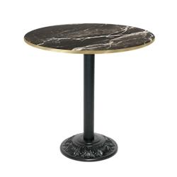 Restootab - Table style bistrot Ø70cm marbre royal chants laiton - noir TB-VRS-R70M-MB.ROY-LAI_0