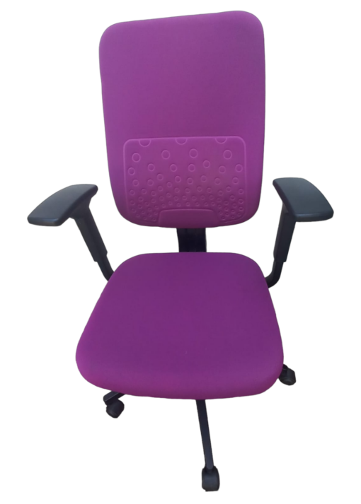 Fauteuil de bureau ergonomique Steelcase Reply Violet d'occasion - soutien lombaire et accoudoirs réglables - système synchrone_0