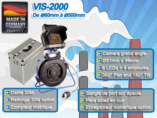 Caméra d'inspection verticale vis-2000 set confort_0