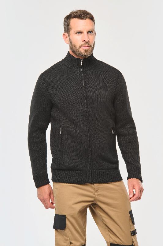 Cardigan doublé polaire homme -  Réf: WK959_0