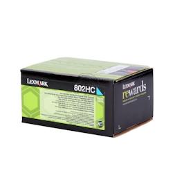 Lexmark CX410/CX510 Cyan Cartouche de Toner ORIGINALE - 80C2HC0/80C2HCE/802HC - 000000120035440681_0