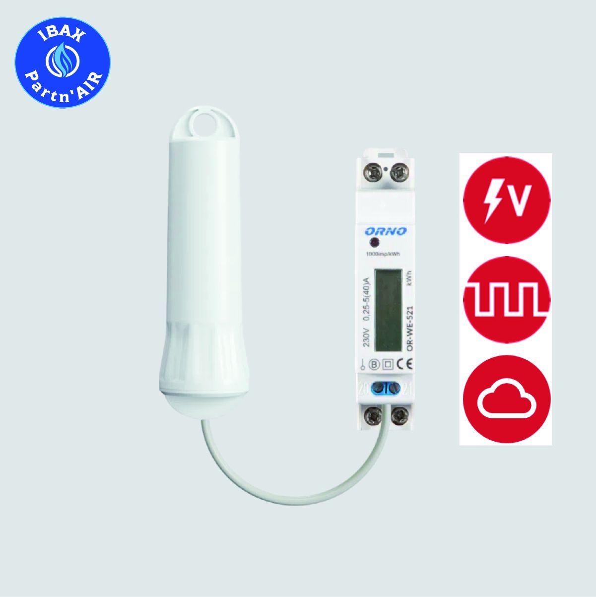 Kit Compteur d'énergie électrique monophasé sans fil connecté_0